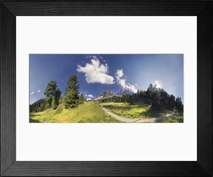 Framed Print : 360 panoramic view of the Adolf Munkel Weg trail, with the Geisler Mountains and the Villnoesstal valley, Puez-Geisler Nature Park, province of Bolzano-Bozen, Italy, Europe Framed Print : 360 panoramic view of the Adolf Munkel Weg trail, with the Geisler Mountains and the Villnoesstal valley, Puez-Geisler Nature Park, province of Bolzano-Bozen, Italy, Europe