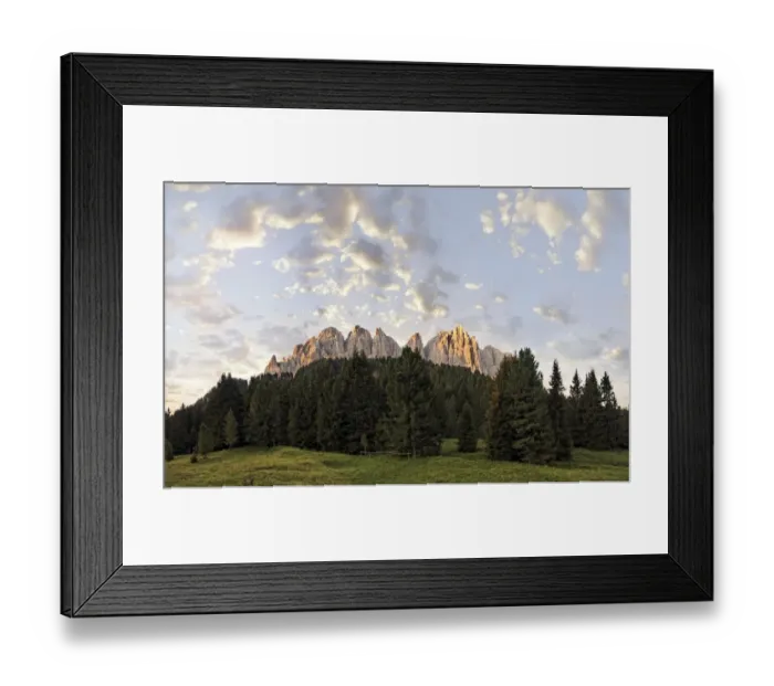 Framed Print : Sunrise over the Aferer Geisler mountains as seen from Wuerzjoch ridge, Villnoesstal valley, province of Bolzano-Bozen, Italy, Europe Framed Print : Sunrise over the Aferer Geisler mountains as seen from Wuerzjoch ridge, Villnoesstal valley, province of Bolzano-Bozen, Italy, Europe