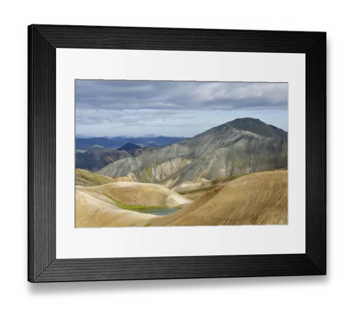 Framed Print : View towards Blahnukur Mountain, Landmannalaugar, Southern Region, Iceland Framed Print : View towards Blahnukur Mountain, Landmannalaugar, Southern Region, Iceland