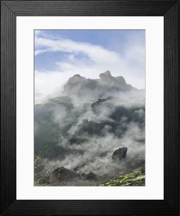 Framed Print : Steam rising from a lava field at the foot of Brennisteinsalda Volcano, Landmannalaugar, Southern Region, Iceland Framed Print : Steam rising from a lava field at the foot of Brennisteinsalda Volcano, Landmannalaugar, Southern Region, Iceland
