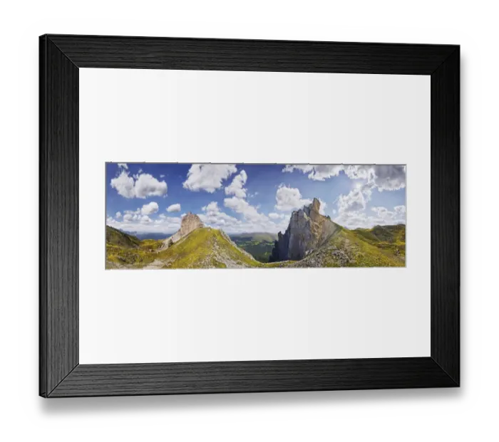 Framed Print : 360 panoramic view of the Aferer Geisler mountains, Villnoesstal valley, province of Bolzano-Bozen, Italy, Europe Framed Print : 360 panoramic view of the Aferer Geisler mountains, Villnoesstal valley, province of Bolzano-Bozen, Italy, Europe
