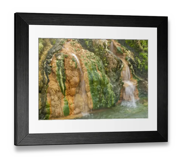 Framed Print : Moss-overgrown orange sinter at a hot spring in the Hengill geothermal area, Hverageroi, Iceland Framed Print : Moss-overgrown orange sinter at a hot spring in the Hengill geothermal area, Hverageroi, Iceland
