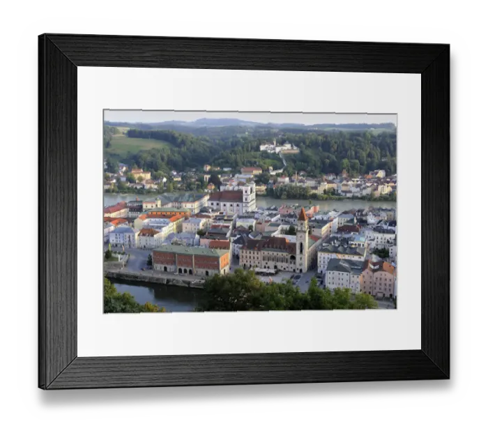Framed Print : View over the historic town centre between the Inn and Danube rivers, Passau, Lower Bavaria, Bavaria, Germany, Europe, PublicGround Framed Print : View over the historic town centre between the Inn and Danube rivers, Passau, Lower Bavaria, Bavaria, Germany, Europe, PublicGround