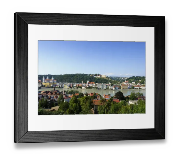 Framed Print : Passau, view over the Inn River with St. Stephens Cathedral, Church of St. Michael and Veste Oberhaus fortress, Lower Bavaria, Bavaria, Germany, Europe, PublicGround Framed Print : Passau, view over the Inn River with St. Stephens Cathedral, Church of St. Michael and Veste Oberhaus fortress, Lower Bavaria, Bavaria, Germany, Europe, PublicGround