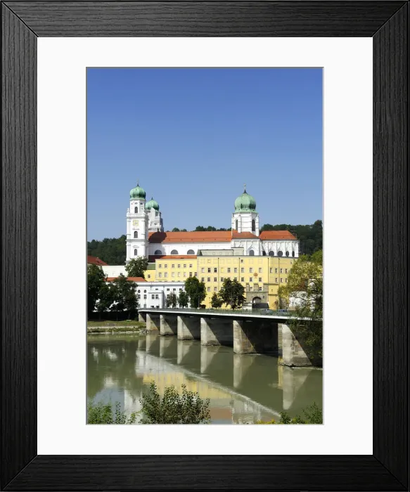 Framed Print : Passau, St. Stephans Cathedral, Marienbruecke or Marys Bridge crossing the Inn River, Lower Bavaria, Bavaria, Germany, Europe, PublicGround Framed Print : Passau, St. Stephans Cathedral, Marienbruecke or Marys Bridge crossing the Inn River, Lower Bavaria, Bavaria, Germany, Europe, PublicGround