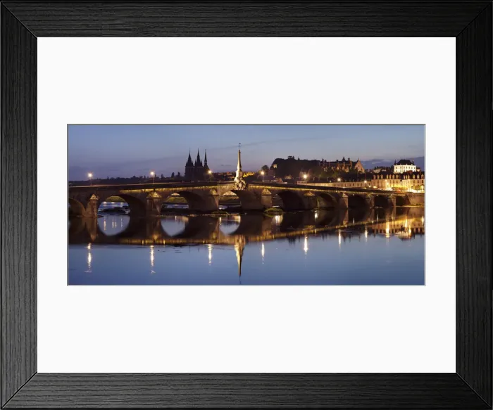 Framed Print : Loire bridge Pont Jacques Gabriel, Saint Nicolas Church, Blois, Loir et Cher, France Framed Print : Loire bridge Pont Jacques Gabriel, Saint Nicolas Church, Blois, Loir et Cher, France