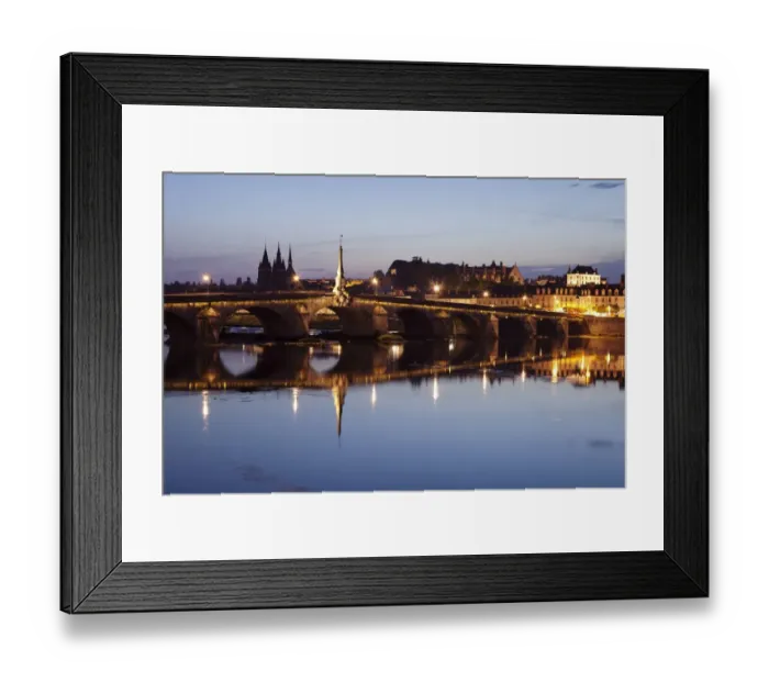 Framed Print : Loire bridge Pont Jacques Gabriel, Saint Nicolas Church, Blois, Loir et Cher, France Framed Print : Loire bridge Pont Jacques Gabriel, Saint Nicolas Church, Blois, Loir et Cher, France