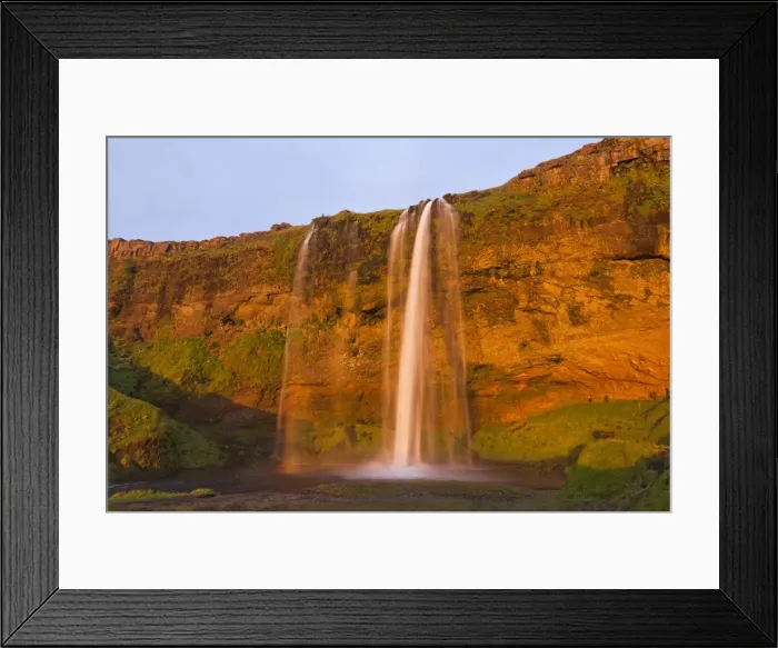 Framed Print : Seljalandsfoss waterfall in the evening light, Seljalandsfoss, Iceland Framed Print : Seljalandsfoss waterfall in the evening light, Seljalandsfoss, Iceland