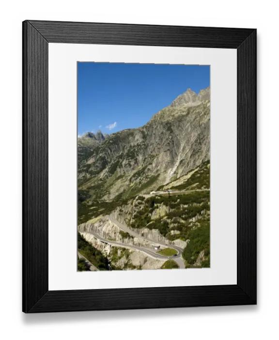 Framed Print : Winding road, serpentines, section of the Grimsel Pass Road, Grimsel region, Switzerland, Europe Framed Print : Winding road, serpentines, section of the Grimsel Pass Road, Grimsel region, Switzerland, Europe