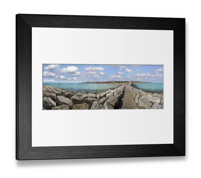 Framed Print : Panoramic view of the beach of Cavallino near Venice, Veneto, Italy, Europe