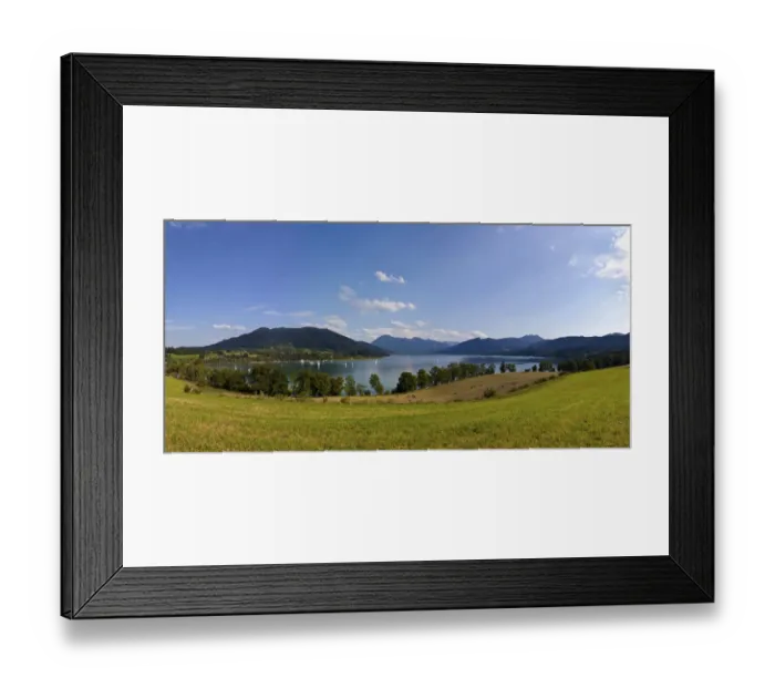 Framed Print : View of lake Tegernsee, Gmund, Upper Bavaria, Bavaria, Germany, Europe, PublicGround