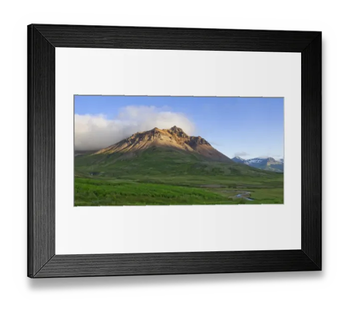 Framed Print : Staoarfjall mountain in the evening light, Bakkageroi, Iceland, Europe Framed Print : Staoarfjall mountain in the evening light, Bakkageroi, Iceland, Europe