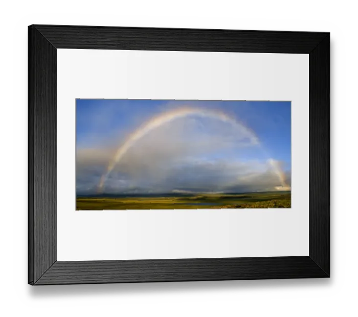 Framed Print : Rainbow, Heradsfloi Bay, Iceland, Europe Framed Print : Rainbow, Heradsfloi Bay, Iceland, Europe