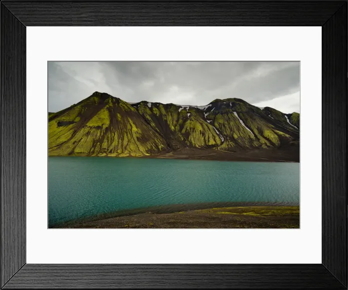 Framed Print : Moss-covered mountains, Lake Langisjor, Highlands, Iceland, Europe Framed Print : Moss-covered mountains, Lake Langisjor, Highlands, Iceland, Europe