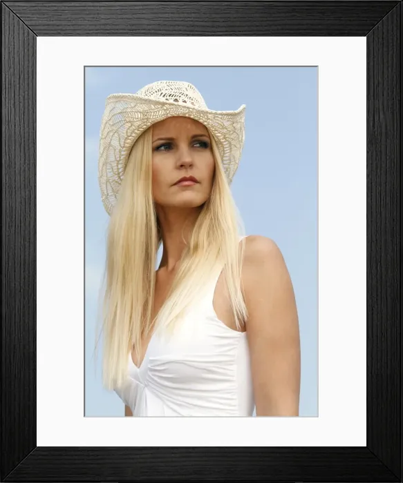 Framed Print : Women with a summer hat, Thuringer Becken, Thuringer Wald, Thuringia, Germany Framed Print : Women with a summer hat, Thuringer Becken, Thuringer Wald, Thuringia, Germany