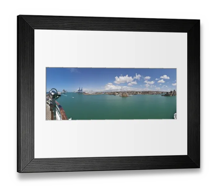 Framed Print : View over the port of Civitavecchia, Rome, Italy, Europe