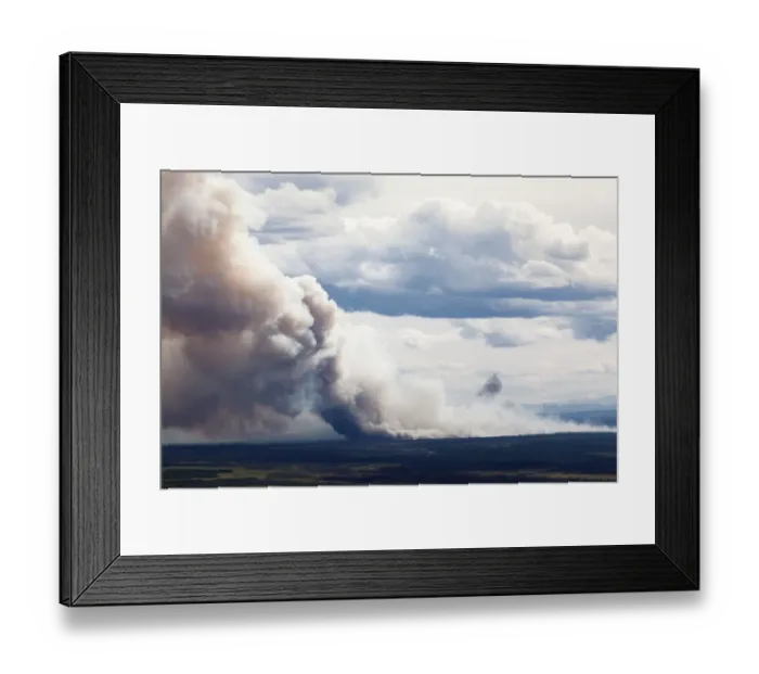 Framed Print : Forest fire after lightning stroke, south of Fairbanks, Alaska, United States Framed Print : Forest fire after lightning stroke, south of Fairbanks, Alaska, United States
