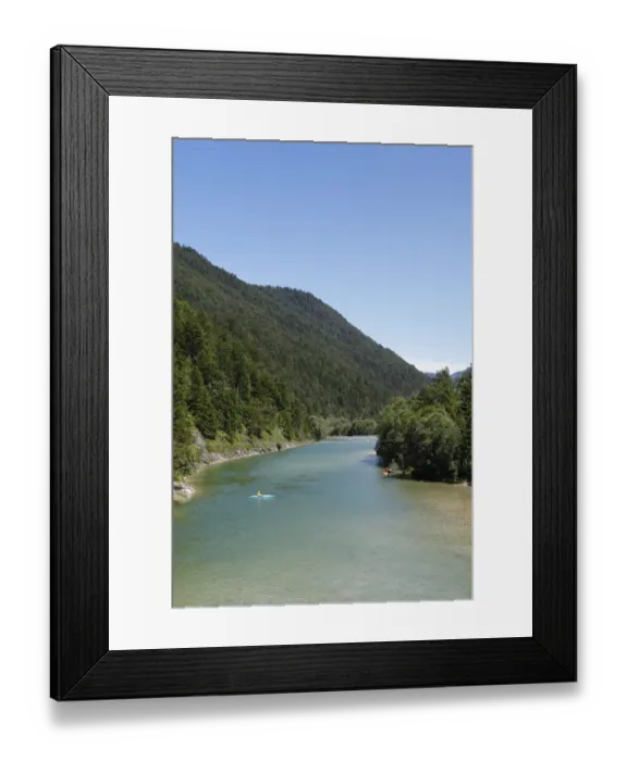 Framed Print : Isar River below the Sylvenstein Dam, municipality of Lenggries, Isarwinkel region, Upper Bavaria, Bavaria, Germany, Europe