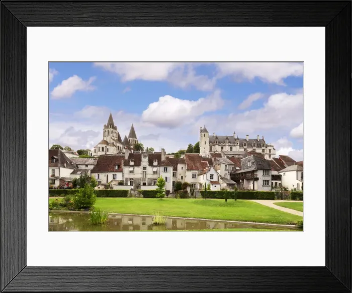 Framed Print : The picturesque town of Loches on the banks of the Indre River, Loire Valley, France Framed Print : The picturesque town of Loches on the banks of the Indre River, Loire Valley, France