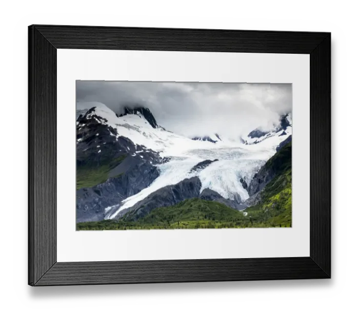 Framed Print : Worthington Glacier in the Chugach Mountains, near Valdez, Alaska, United States Framed Print : Worthington Glacier in the Chugach Mountains, near Valdez, Alaska, United States
