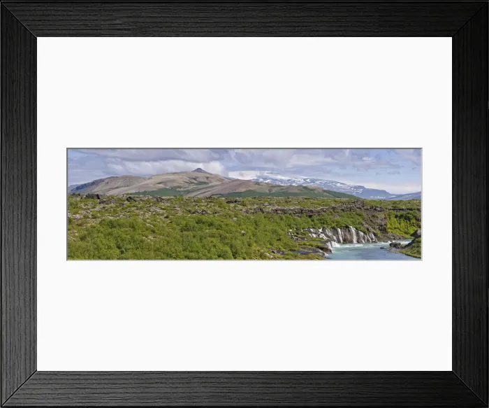 Framed Print : Hraunfossar, Husafell, Iceland, Europe Framed Print : Hraunfossar, Husafell, Iceland, Europe