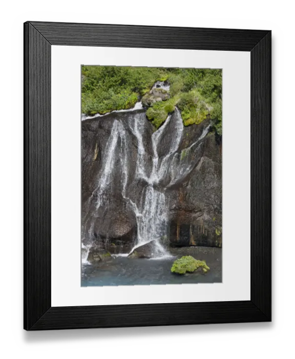Framed Print : Hraunfossar, Husafell, Iceland, Europe Framed Print : Hraunfossar, Husafell, Iceland, Europe