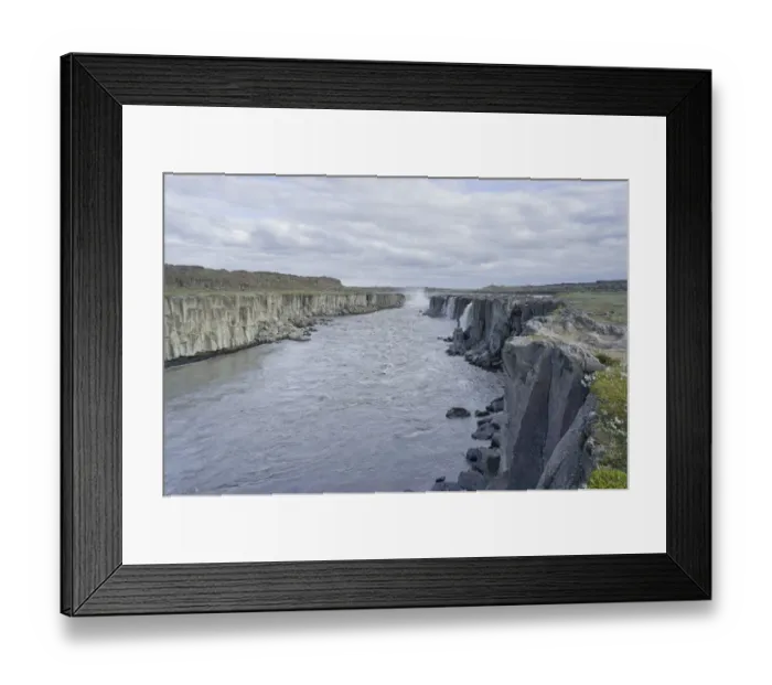 Framed Print : Selfoss, Joekulsa a Fjoellum river, Joekulsargljufur National Park, Iceland, Europe