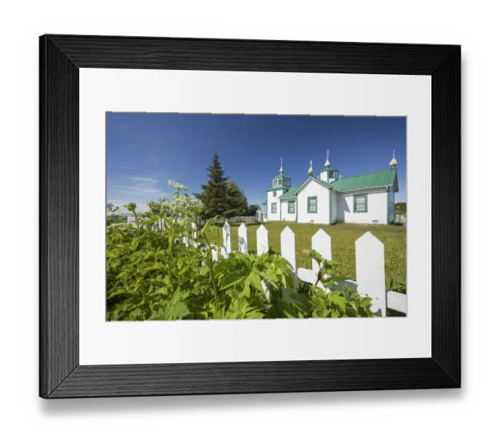 Framed Print : Russian Orthodox church of The Transfiguration of Our Lord, Ninilchik, Kenai, Alaska, United States Framed Print : Russian Orthodox church of The Transfiguration of Our Lord, Ninilchik, Kenai, Alaska, United States