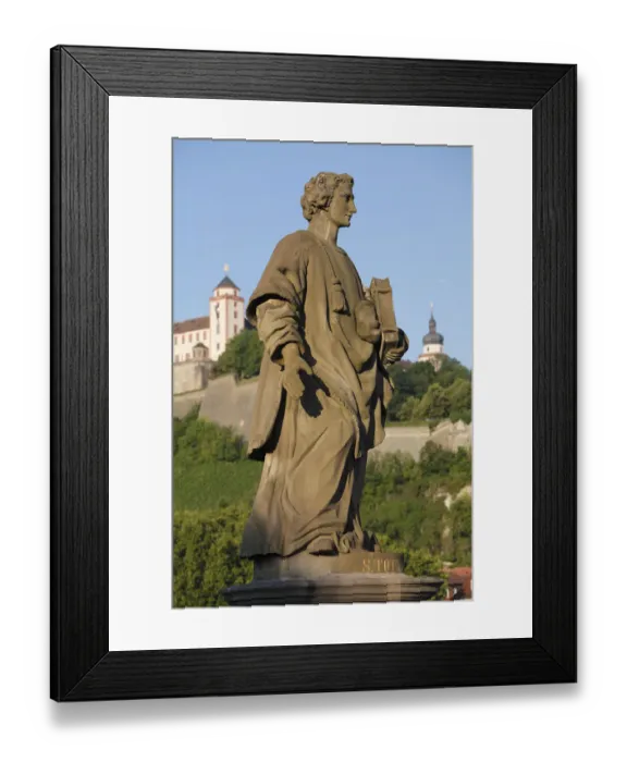 Framed Print : Statue of Saint Totnan, Alte Mainbruecke bridge, Wuerzburg, Lower Franconia, Franconia, Bavaria, Germany, Europe, PublicGround Framed Print : Statue of Saint Totnan, Alte Mainbruecke bridge, Wuerzburg, Lower Franconia, Franconia, Bavaria, Germany, Europe, PublicGround