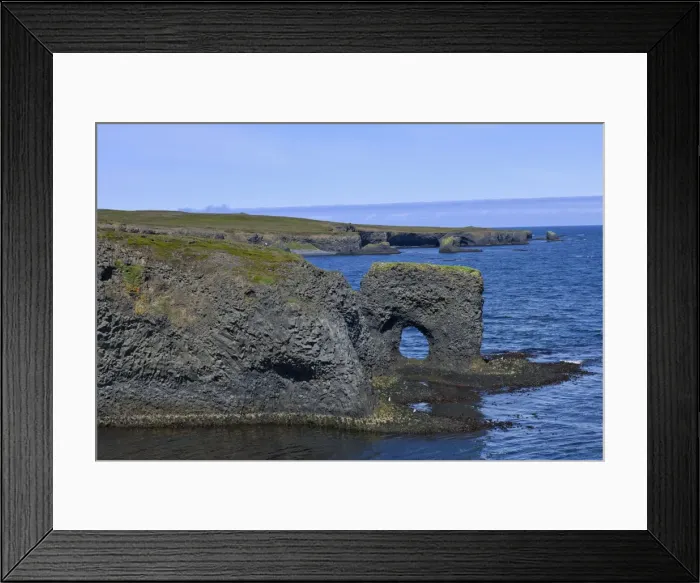 Framed Print : Basaltic rocks, hike at Rauoanes, north coast, Iceland, Europe Framed Print : Basaltic rocks, hike at Rauoanes, north coast, Iceland, Europe