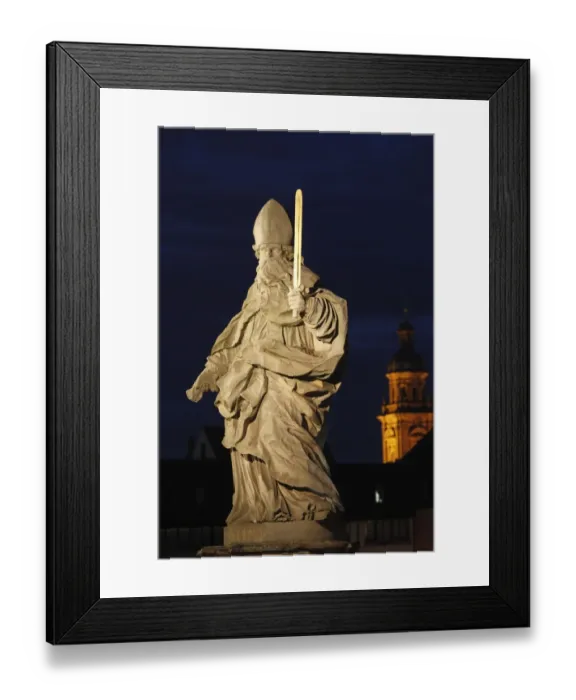 Framed Print : Saint Burkard, Burcardus, Old Main Bridge, Wuerzburg, Lower Franconia, Franconia, Bavaria, Germany, Europe, PublicGround Framed Print : Saint Burkard, Burcardus, Old Main Bridge, Wuerzburg, Lower Franconia, Franconia, Bavaria, Germany, Europe, PublicGround
