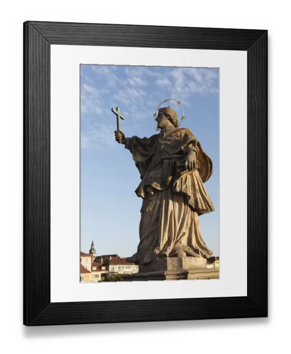 Framed Print : St. John of Nepomuk, Old Main Bridge, Wuerzburg, Lower Franconia, Franconia, Bavaria, Germany, Europe, PublicGround Framed Print : St. John of Nepomuk, Old Main Bridge, Wuerzburg, Lower Franconia, Franconia, Bavaria, Germany, Europe, PublicGround
