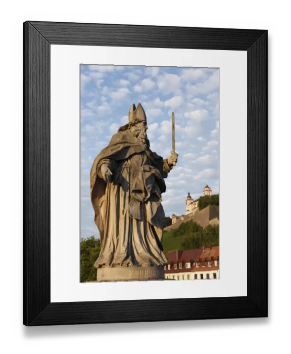 Framed Print : Saint Burkard, Burcardus, Old Main Bridge, Wuerzburg, Lower Franconia, Franconia, Bavaria, Germany, Europe, PublicGround Framed Print : Saint Burkard, Burcardus, Old Main Bridge, Wuerzburg, Lower Franconia, Franconia, Bavaria, Germany, Europe, PublicGround