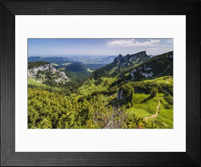 Framed Print : Hiking trail at Benediktenwand mountain ridge, Bavaria, Germany, Europe Framed Print : Hiking trail at Benediktenwand mountain ridge, Bavaria, Germany, Europe