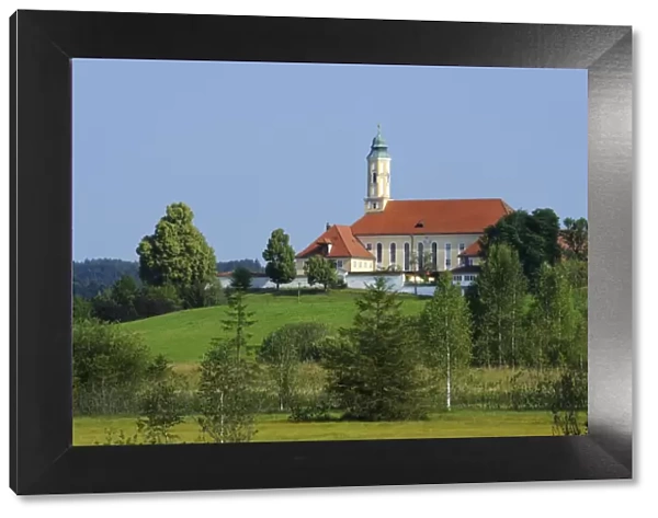 Reutberg Monastery, Sachsenkam, district of Bad Toelz - Wolfratshausen, Upper Bavaria, Bavaria, Germany, Europe, PublicGround