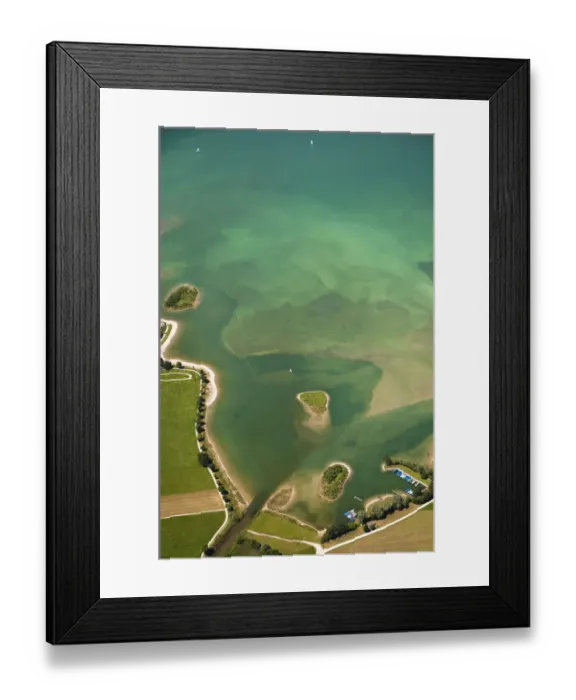 Framed Print : Aerial view, lake shore, Forggensee, Allgaeu, Bavaria, Germany Framed Print : Aerial view, lake shore, Forggensee, Allgaeu, Bavaria, Germany
