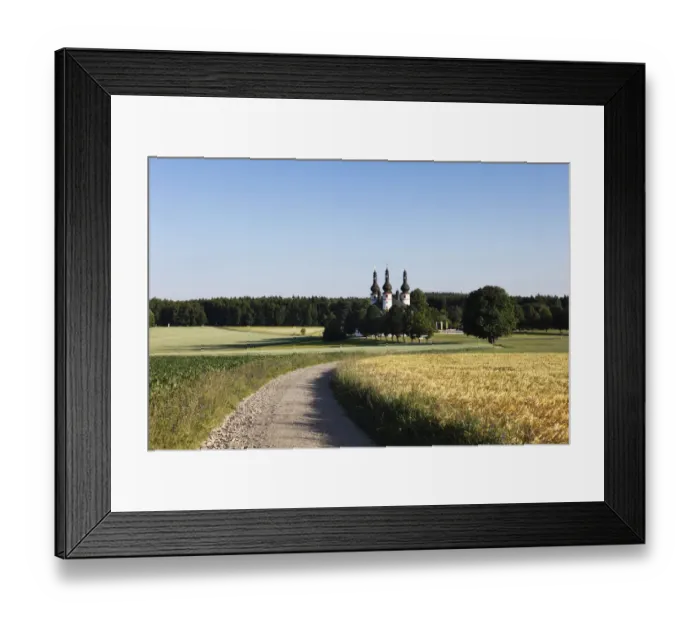 Framed Print : Dreifaltigkeitskirche Kappl, Chapel of the Trinity, Waldsassen, Upper Palatinate, Bavaria, Germany, Europe, PublicGround