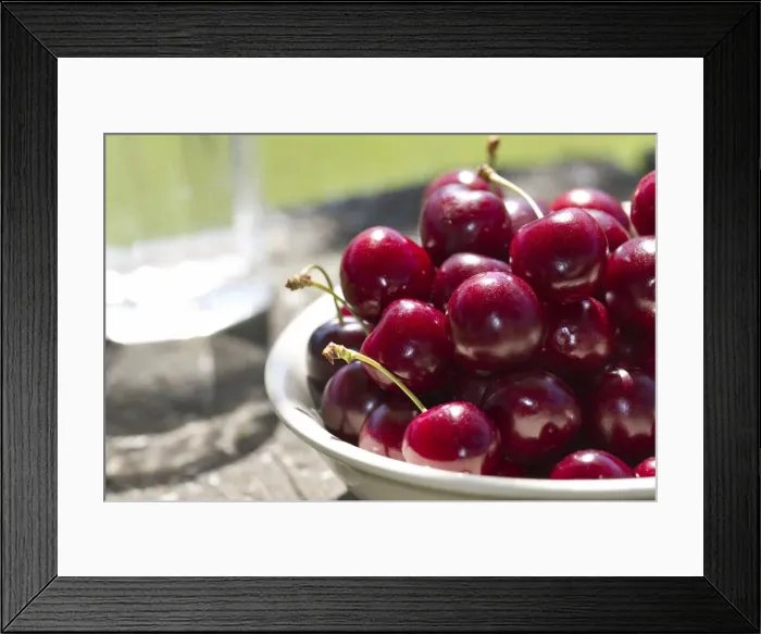 Framed Print : Cherries in a bowl Framed Print : Cherries in a bowl
