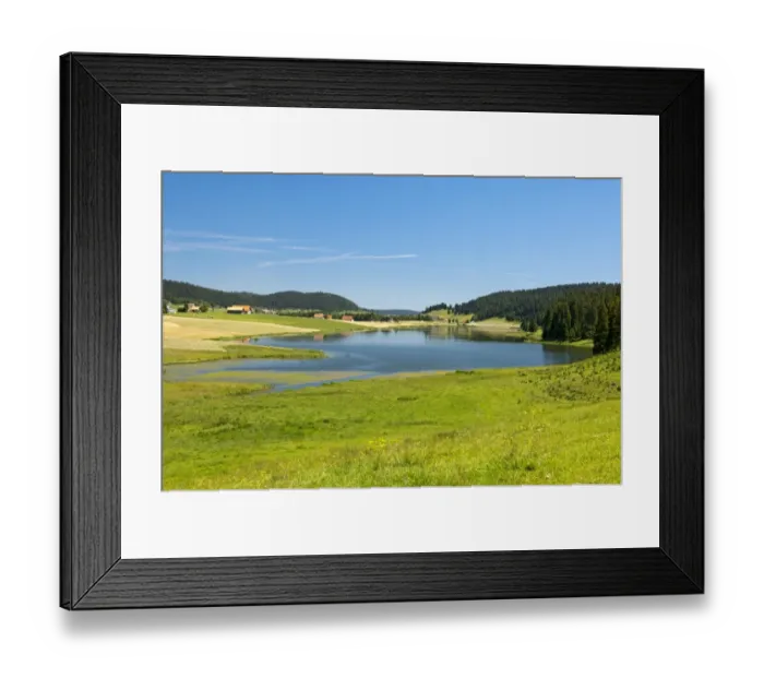 Framed Print : Lake Tailleres, Lac des Tailleres in summer, in the Vallee de la Brevine, La Brevine Valley, Neuchatel Jura, Switzerland, Europe Framed Print : Lake Tailleres, Lac des Tailleres in summer, in the Vallee de la Brevine, La Brevine Valley, Neuchatel Jura, Switzerland, Europe