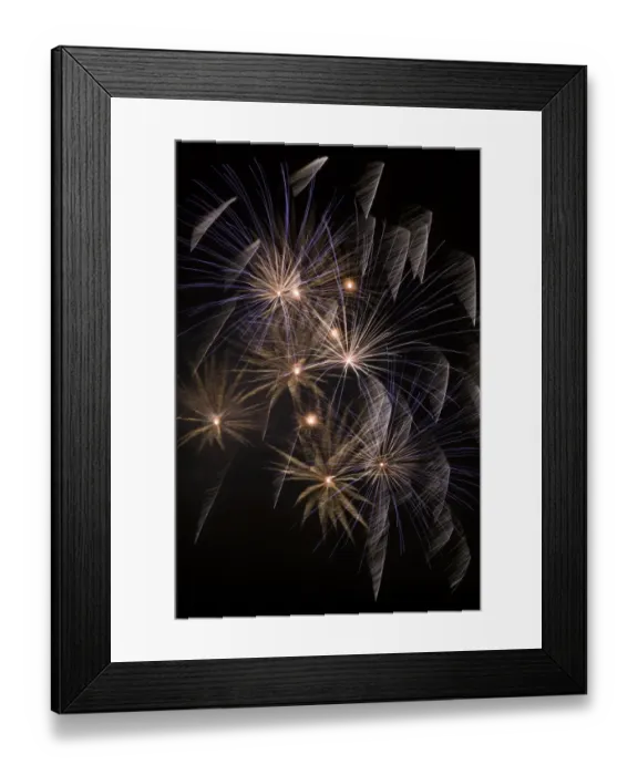 Framed Print : Fireworks in the night sky, Quebec, Canada Framed Print : Fireworks in the night sky, Quebec, Canada