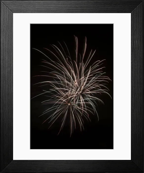 Framed Print : Fireworks in the night sky, Quebec, Canada Framed Print : Fireworks in the night sky, Quebec, Canada