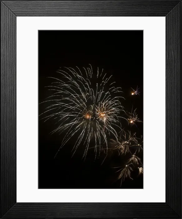 Framed Print : Fireworks in the night sky, Quebec, Canada Framed Print : Fireworks in the night sky, Quebec, Canada