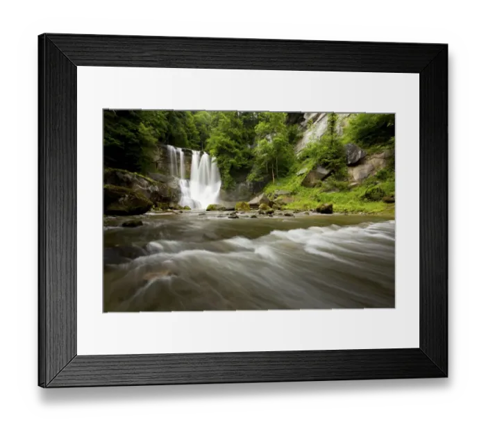 Framed Print : Hoechfall waterfall in the Appenzell region near Teufen, Switzerland, Europe Framed Print : Hoechfall waterfall in the Appenzell region near Teufen, Switzerland, Europe