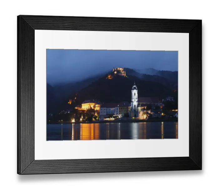 Framed Print : View from Rossatzbach over the Danube river on Duernstein, Wachau, Lower Austria, Austria, Europe Framed Print : View from Rossatzbach over the Danube river on Duernstein, Wachau, Lower Austria, Austria, Europe
