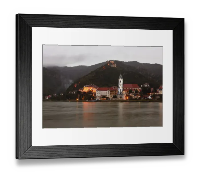 Framed Print : View from Rossatzbach over the Danube river on Duernstein, Wachau, Lower Austria, Austria, Europe Framed Print : View from Rossatzbach over the Danube river on Duernstein, Wachau, Lower Austria, Austria, Europe