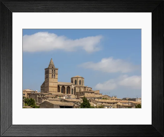 Framed Print : View of the town with the Church Nuestra Senyora de los Angeles, Sineu, Majorca, Balearic Islands, Spain Framed Print : View of the town with the Church Nuestra Senyora de los Angeles, Sineu, Majorca, Balearic Islands, Spain
