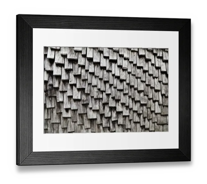 Framed Print : Timber shingles Framed Print : Timber shingles