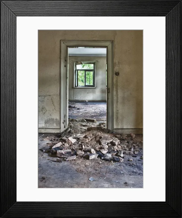 Framed Print : Ruined house before demolition, Laupheim, Baden-Wuerttemberg, Germany, Europe Framed Print : Ruined house before demolition, Laupheim, Baden-Wuerttemberg, Germany, Europe
