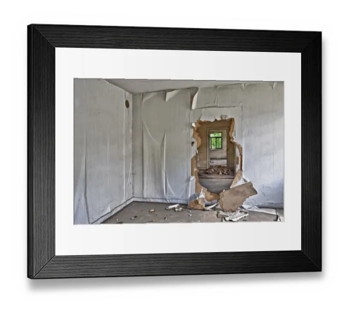 Framed Print : Ruined house before demolition, Laupheim, Baden-Wuerttemberg, Germany, Europe