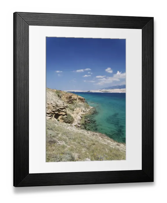 Framed Print : Coast, Pag island, Zadar, Croatia, Dalmatia, Europe Framed Print : Coast, Pag island, Zadar, Croatia, Dalmatia, Europe